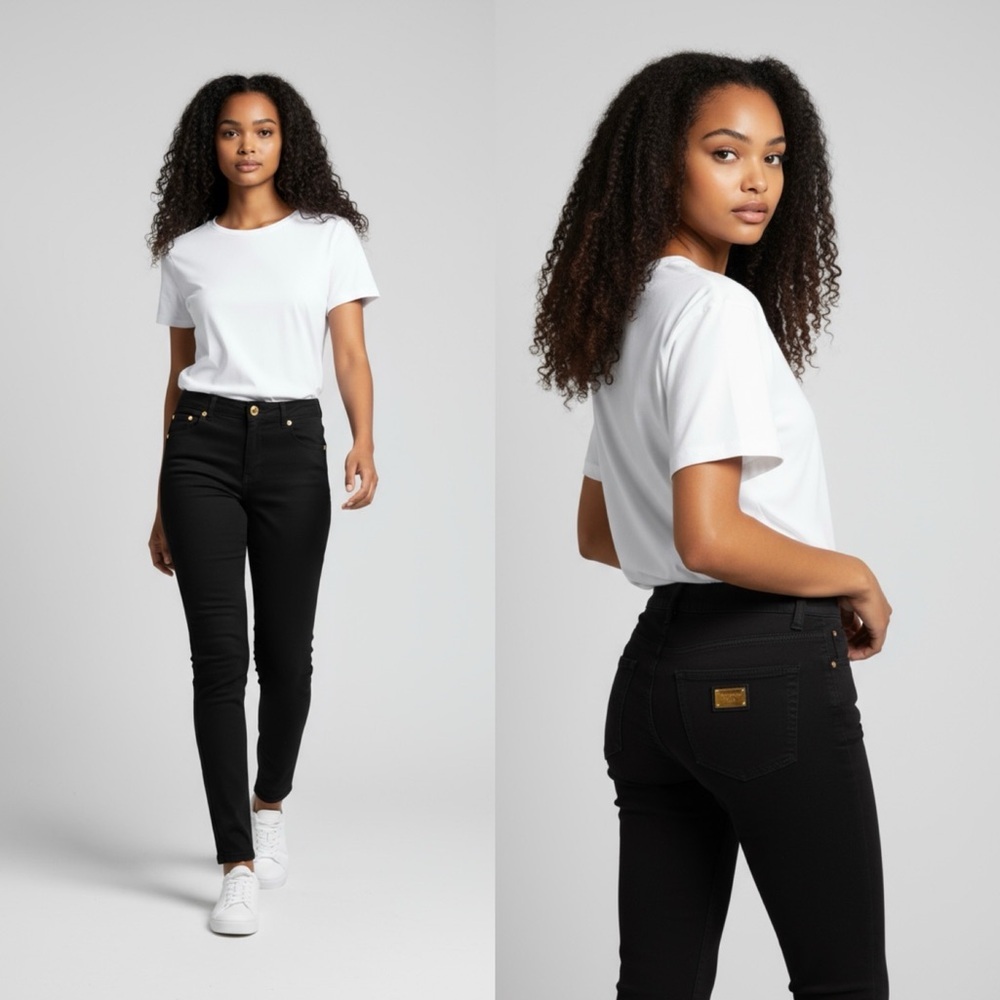 Dolce & Gabanna Kate Fit Denim Black Skinny Jeans